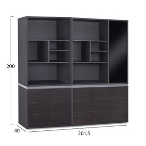 Комплект 2 броя професионална офис библиотека Rosewood HM11201