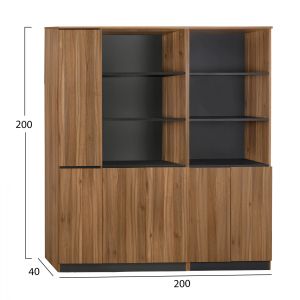 Set of 2 professional office bookcases Supreme Hm11368