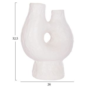 Комплект 2 части декоративни вази за маса Namentis Hm21143.02 теракота в бяло и кефтено червено