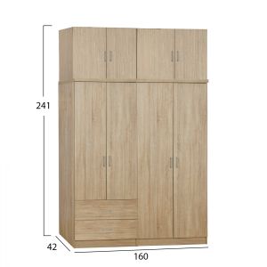 Комплект 4 броя гардероб 4 врати с таван Sonama 160x42x241cm HM11355,02
