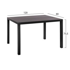 Set of 5 aluminum armchairs and aluminum chairs gray Hm10595.02