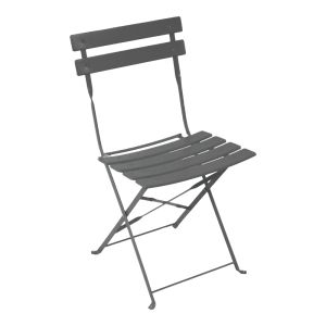 3-piece bistro dining table set, metal, foldable, anthracite color, 60x71 cm