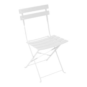 3-piece bistro dining table set, metal, foldable, white, 60x71 cm