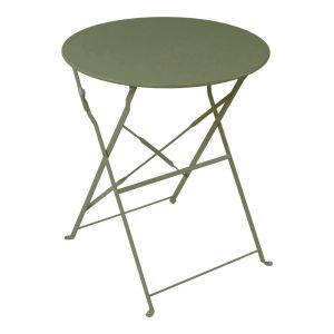 3-piece bistro dining table set, metal, foldable, olive green, 60x71 cm