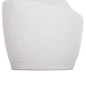 Set of two tables Santorini Rebon Hm21137.02 fiber cement in white -- φ40cm and φ27.5cm
