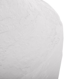 Set of two tables Santorini Rebon Hm21137.02 fiber cement in white -- φ40cm and φ27.5cm