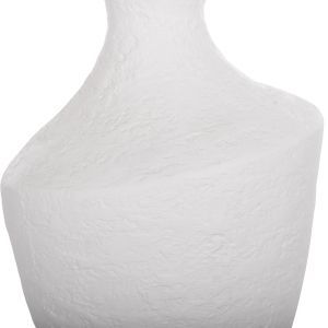 Set of two tables Santorini Rebon Hm21137.02 fiber cement in white -- φ40cm and φ27.5cm