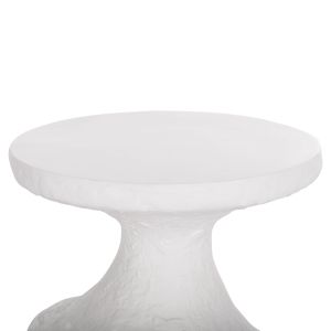 Set of two tables Santorini Rebon Hm21137.02 fiber cement in white -- φ40cm and φ27.5cm