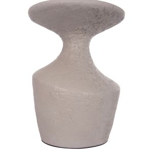 Set of two tables Santorini Rebon Hm21137.03 fiber cement in gray -- φ40cm and φ27.5cm