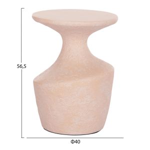 Set of two tables Santorini Rebon Hm21137.04 fiber cement in peach color φ40 and φ27.5 cm.