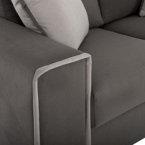 SOFA 2PCS SET ΗΟΜΕ FABRIC UNSTAINED AND WATER REPELLANT GREY HM3235.01