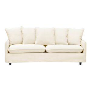 Living room set Interest 2 pieces fabric in beige color with pillows