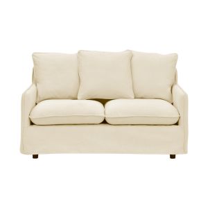 Living room set Interest 2 pieces fabric in beige color with pillows