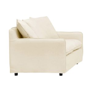 Living room set Interest 2 pieces fabric in beige color with pillows
