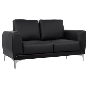Kenzie 2 Piece Living Room Set with Black Pu ,01, Hm11284