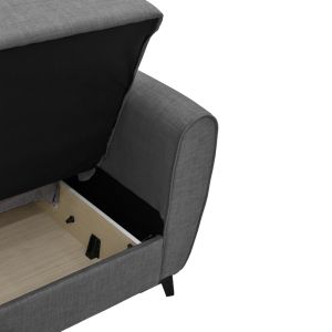 2-piece living room set Lincoln fabric in anthracite color