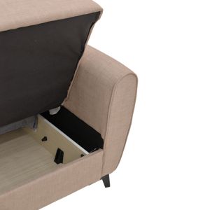 2-piece living room set Lincoln fabric in beige color