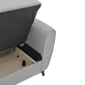 2-piece living room set Lincoln fabric in light gray color