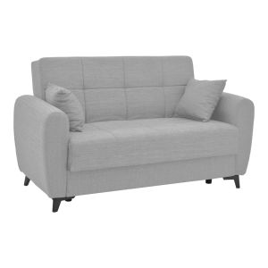 2-piece living room set Lincoln fabric in light gray color