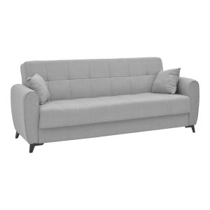 2-piece living room set Lincoln fabric in light gray color