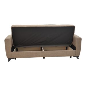 2-piece living room set Modesto fabric in light brown color