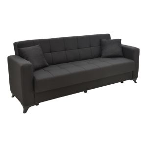 2-piece living room set Modesto fabric in black