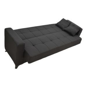 2-piece living room set Modesto fabric in black