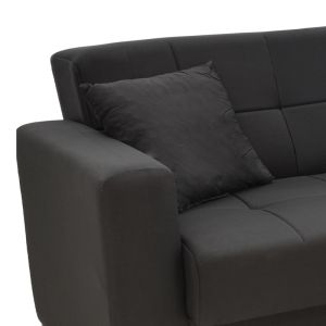2-piece living room set Modesto fabric in black