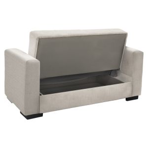 2-piece living room set Vox fabric in light gray color