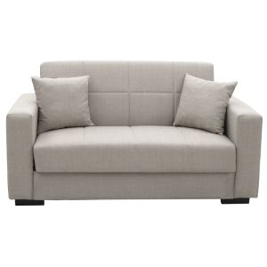2-piece living room set Vox fabric in light gray color