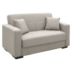 2-piece living room set Vox fabric in light gray color