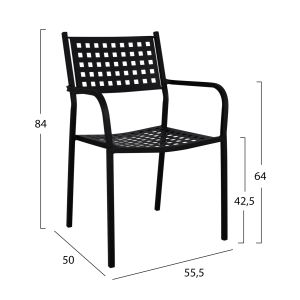 5-piece outdoor dining set with marble table Hm11717