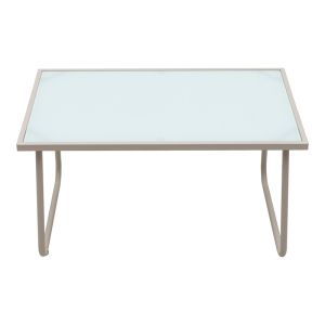 LIVING ROOM VERANDA SET MADE OF TEXTILE AND METAL IN WHITE COLOR