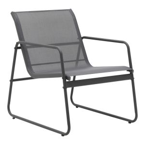 LIVING ROOM VERANDA SET MADE OF TEXTILE AND METAL IN ANTHRACITE COLOR