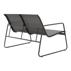 LIVING ROOM VERANDA SET MADE OF TEXTILE AND METAL IN ANTHRACITE COLOR