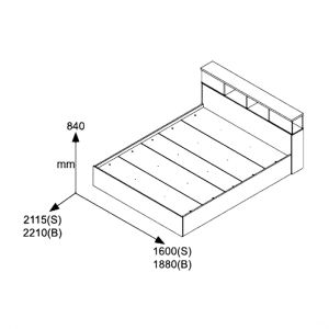 Olympus Castillo Toro bedroom set with bed 160x200 cm, 3 pieces