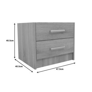 OLYMPUS SONOMA BEDROOM SET WITH BED 120X200 CM, 3 PIECES