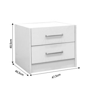 Комплект за спалня Olympus White с легло 140x200 см, 3 части