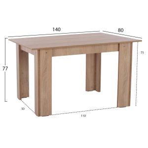 Dining room set 5 pieces. Kelvin Hm21117 table with metal chairs with fabric in dark gray