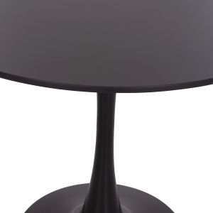 Dining set 5 pieces Brolin Hm21200 Mdf top and metal in black - dark gray fabric
