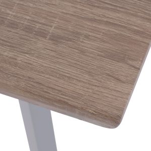 Dining room set 5 pieces Ofira Hm10634 Mdf top in sonama - dining chairs in white