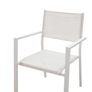Комплект за хранене Kliton - Moly 5 части алуминий в бял нюанс 80x80x74cm