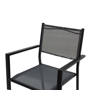 Комплект за хранене Moly-kliton A 5 части алуминий и антрацит текстилен 150x80x74см