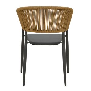 Комплект за хранене Raven - Thorio 5 части антрацит алуминий и шперплат в естествен нюанс 160x90x75cm