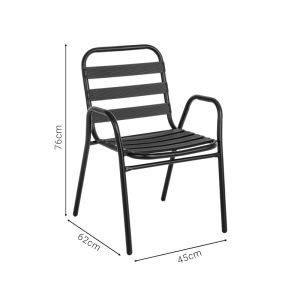 Комплект за хранене Sussie-vergo 3 части шампанско метал-алуминий D60x70cm