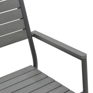 Комплект за хранене Vitality-kliton B 7 части антрацит алуминий и сив шперплат 150x80x74см