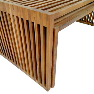 Tinnie table set of 2 teak in natural shade