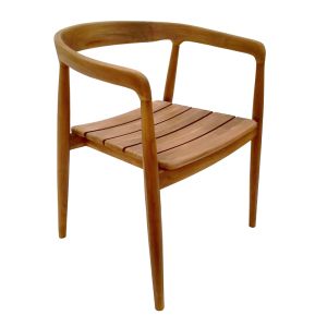 Table and chair set 3 pieces Noody-kenda I teak in natural shade D80x75