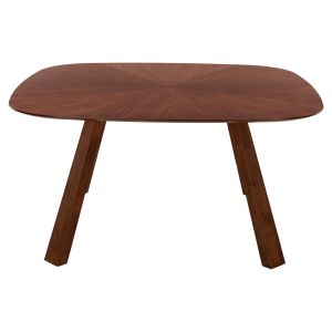 Table and Chair Set 5 Pieces Hana Hm21340.02 Square Mdf Table - Rubber Wood and Fabric Chairs