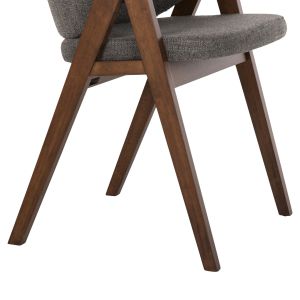 Table and Chair Set 5 Pieces Hana Hm21340.02 Square Mdf Table - Rubber Wood and Fabric Chairs